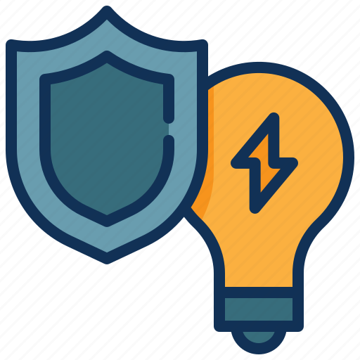 Energy, power, saving, light, bulb, protect, shield icon - Download on Iconfinder