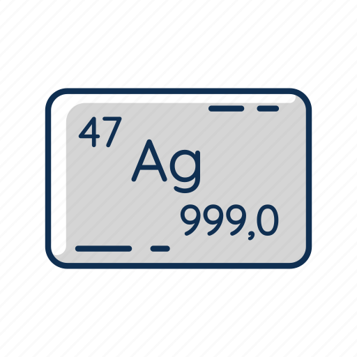 Silver, precious metal, investment, periodic table icon - Download on Iconfinder
