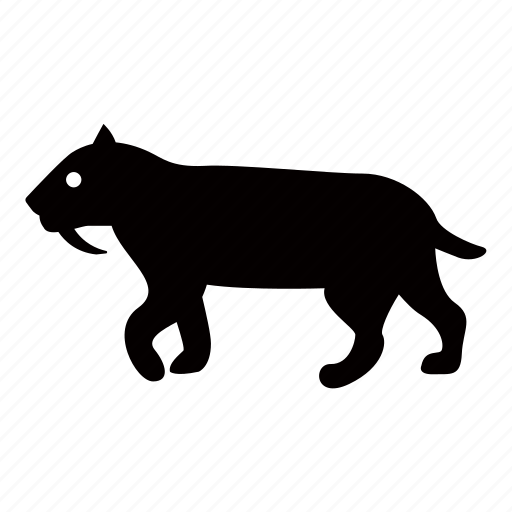 Cat, prehistoric, saber, sabertooth, smilodon, tiger, toothed icon - Download on Iconfinder