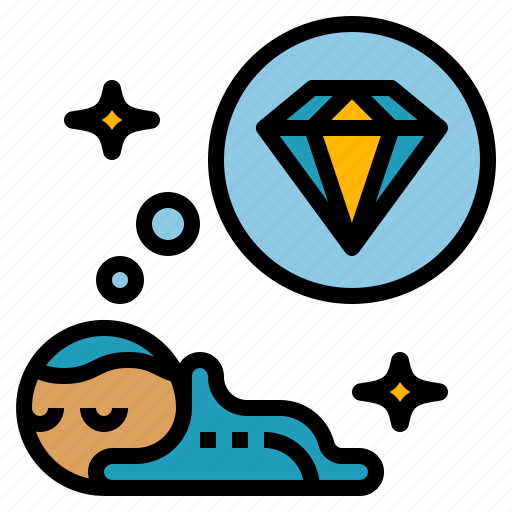 Diamond, premonition, think, psychology, intuitive, imagination, sense icon - Download on Iconfinder