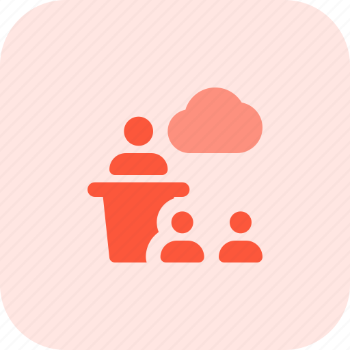 Presentation, audience, cloud, work, office icon - Download on Iconfinder