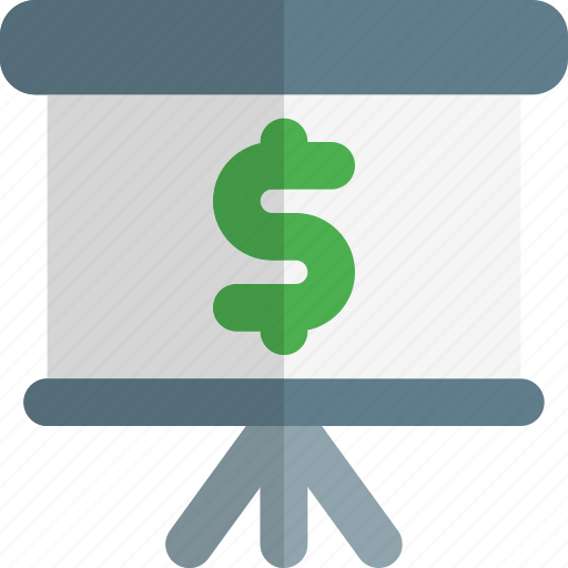 Dollar, presentation, work, office icon - Download on Iconfinder