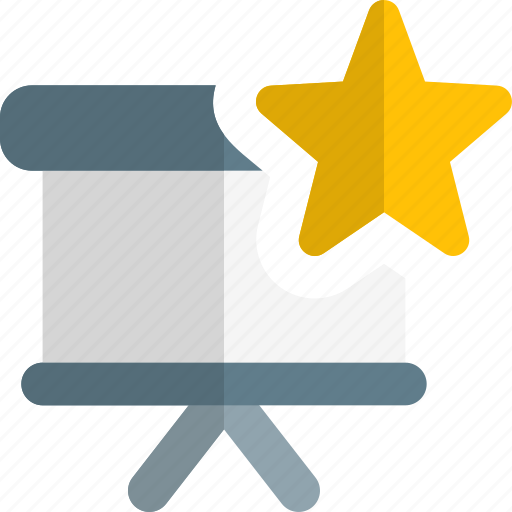 Presentation, star, work, office icon - Download on Iconfinder