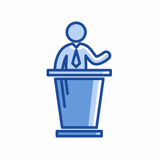Male, male speaker, platform, speech icon - Download on Iconfinder