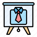 presentation, flat, line, board, dresscode, tie, necktie