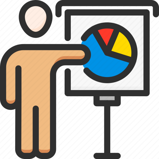 Conference, diagram, man, presentation, presenter, stats icon - Download on Iconfinder