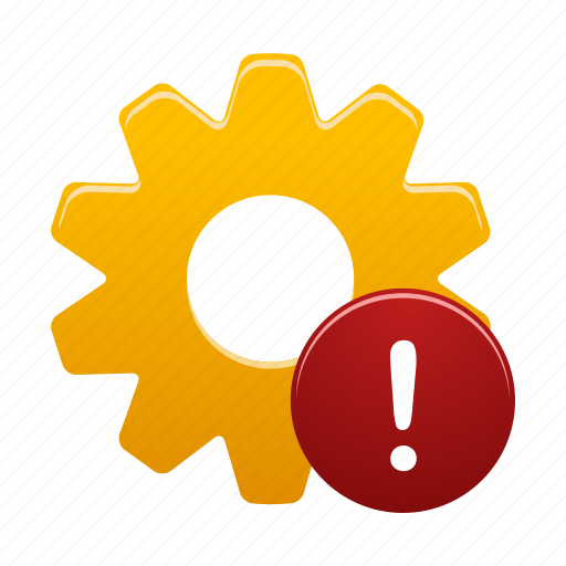 Process, warning, alert, attention, gear, setting icon - Download on Iconfinder