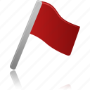 flag, red, location, marker, pointer, map, country