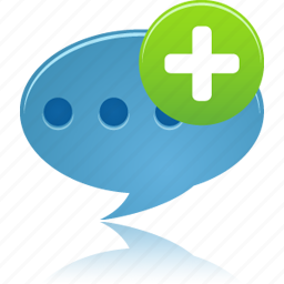 Add, chat, comment, message, new, talk, communication icon - Download on Iconfinder