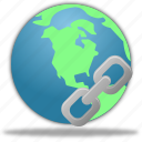 browser, connection, earth, globe, hyperlink, internet, link