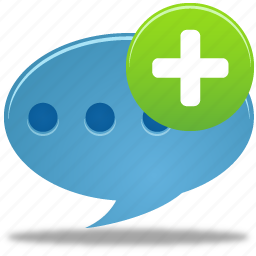 Add, bubble, chat, comment, message, new, plus icon - Download on Iconfinder