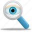 find, magnifying glass, monitoring, search, view, watch, zoom 