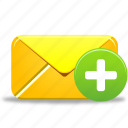 add, email, new, plus, envelope, letter, mail