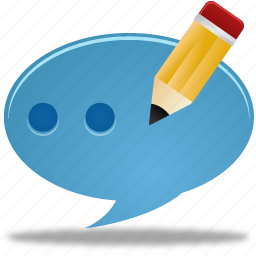 Bubble, chat, comment, edit, message, pencil, write icon - Download on Iconfinder
