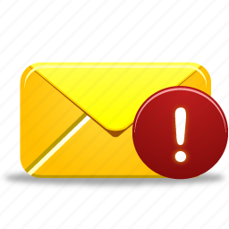 Alert, attention, email, error, letter, mail, warning icon - Download on Iconfinder
