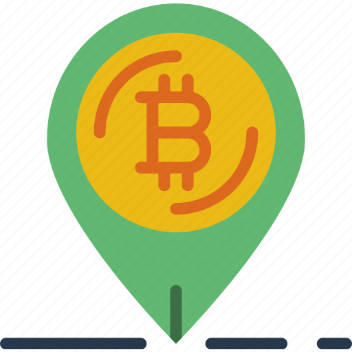 Bank, bitcoin, crypto, money, pin, shop icon - Download on Iconfinder