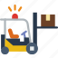 delivery, forklift, package, receive, track 