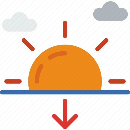 Forecast, rain, sun, sunset, weather icon - Download on Iconfinder