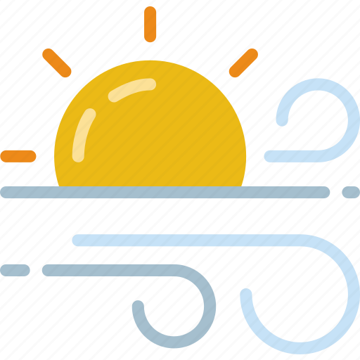 Forecast, rain, sun, weather, windy icon - Download on Iconfinder