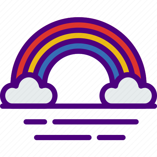 Forecast, rain, rainbow, sun, weather icon - Download on Iconfinder