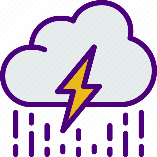 Forecast, rain, sun, thunderstorm, weather icon - Download on Iconfinder
