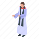 young, priest, isometric