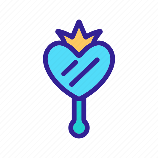 Contour, crown, mirror, monochrome, princess, ring, white icon - Download on Iconfinder
