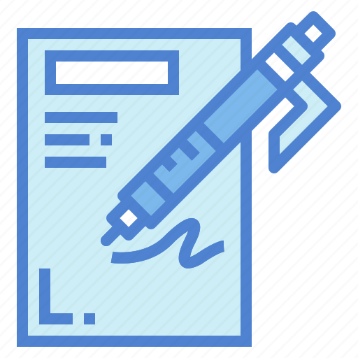 Document, paper, pen, signing icon - Download on Iconfinder