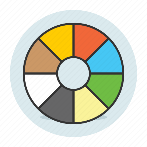 Color palette, color schemes, colors, group, dominance harmony, color wheel, printing icon - Download on Iconfinder