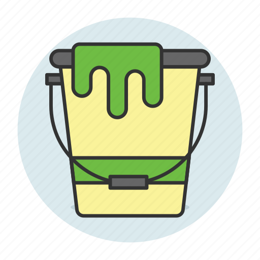 Paint, green color, bucket, can, printing, container icon - Download on Iconfinder