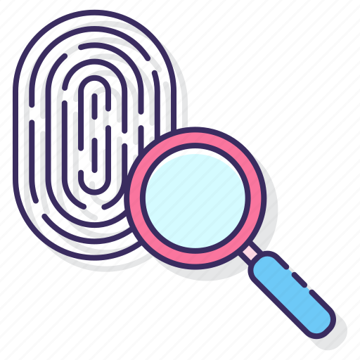 Evidence, fingerprint, magnifier, search icon - Download on Iconfinder