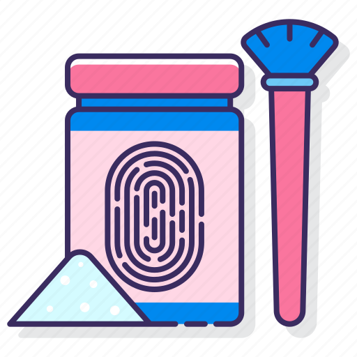 Detective, evidence, fingerprint, powder icon - Download on Iconfinder