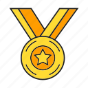 achievement, award, medal, prize, reward, success, win