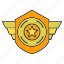 badge, insignia, military rank, rank, shield, star, status 