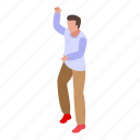 solving, problem, person, isometric