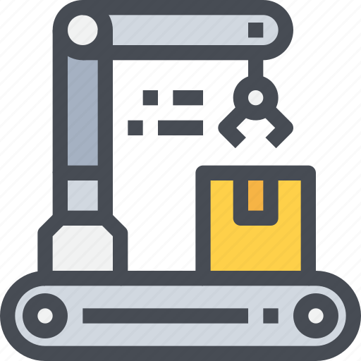 Conveyor, factory, product, production, robot icon - Download on Iconfinder