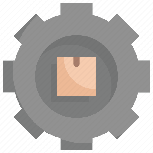 Box in the gear, business, industries, management, marketing, product, setting icon - Download on Iconfinder