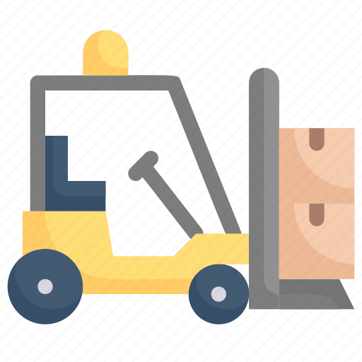 Business, factory, forklift car bring a box, industries, management, marketing, product icon - Download on Iconfinder
