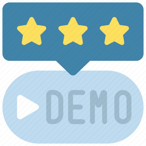 Demo, review, business, video, test, stars icon - Download on Iconfinder