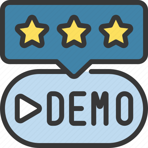 Demo, review, business, video, test, stars icon - Download on Iconfinder