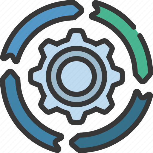 Process, development, business, cog, gear, cycle icon - Download on Iconfinder