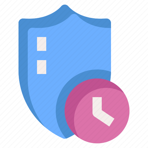 Shield, time, safe, protection, security icon - Download on Iconfinder