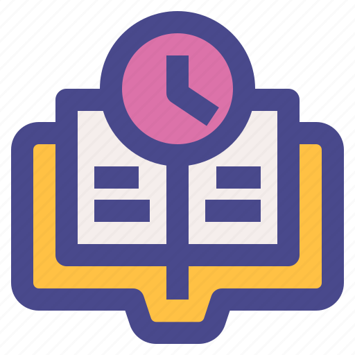 Book, time, clock, education, knowledge icon - Download on Iconfinder