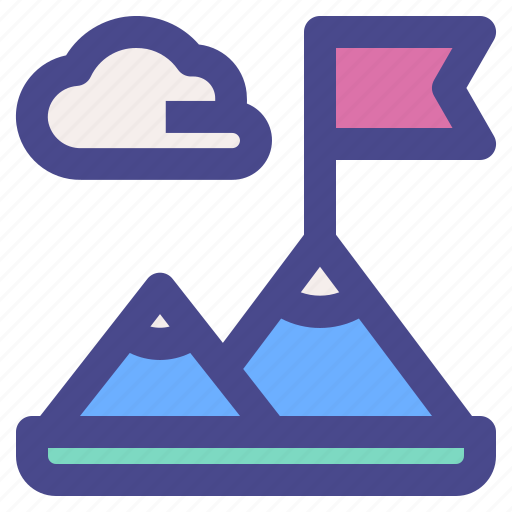 Goal, mountain, target, success, growth icon - Download on Iconfinder