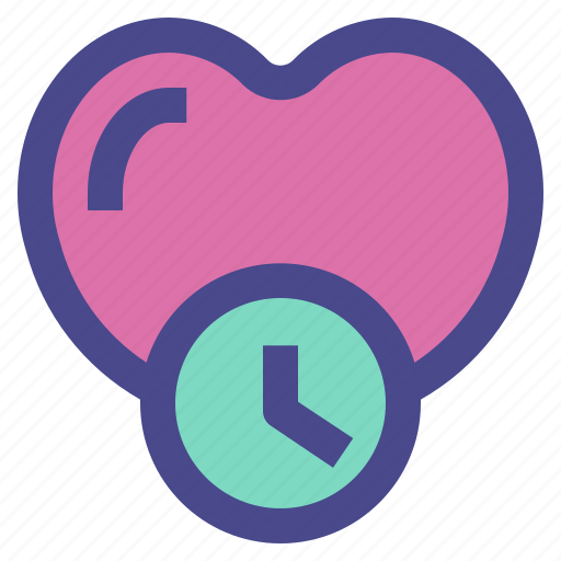 Love, time, heart, valentine, clock icon - Download on Iconfinder