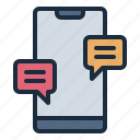 phone, conversation, mobile, smartphone, chat, message, communication