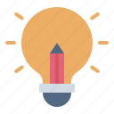 creative, idea, bulb, light, pencil, imagination, art, lamp