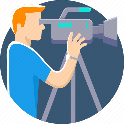 Camera, maker, man, media, movie, profession, video icon - Download on Iconfinder