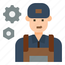 avatar, character, man, mechanic, profession, technician, uniform