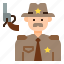 avatar, character, man, occupation, officer, profession, sheriff 